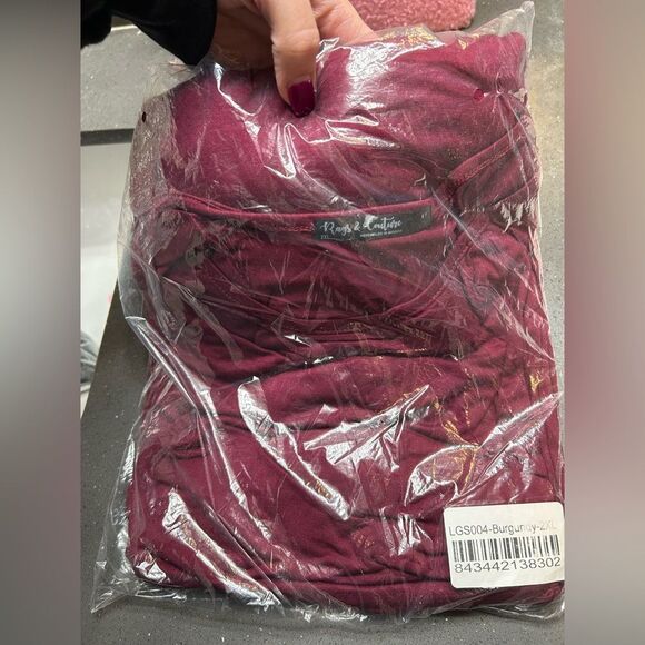 Rags & Couture Elegant Burgundy Long Sleeve Maxi Dress - Picture 2 of 5